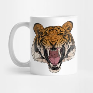 Roaring Tiger Geometric Sketch Art Mug